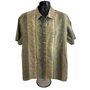 Solitude Men’s Hawaiian Green Button Down, XL
